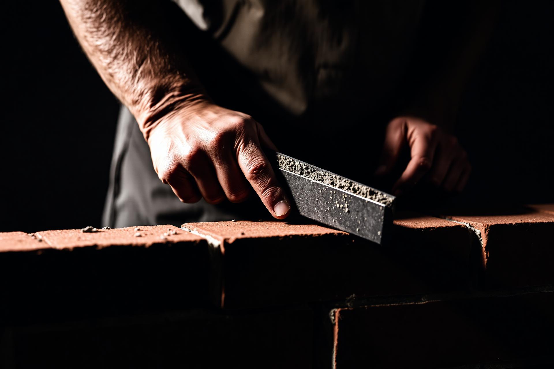 Master mason laying brick at GB Masonry Chicago